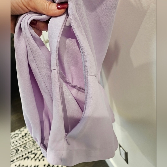 J. Crew Lilac Purple Drapey Faux Wrap Top 365 Crepe Fabric Size 8 - Picture 10 of 16